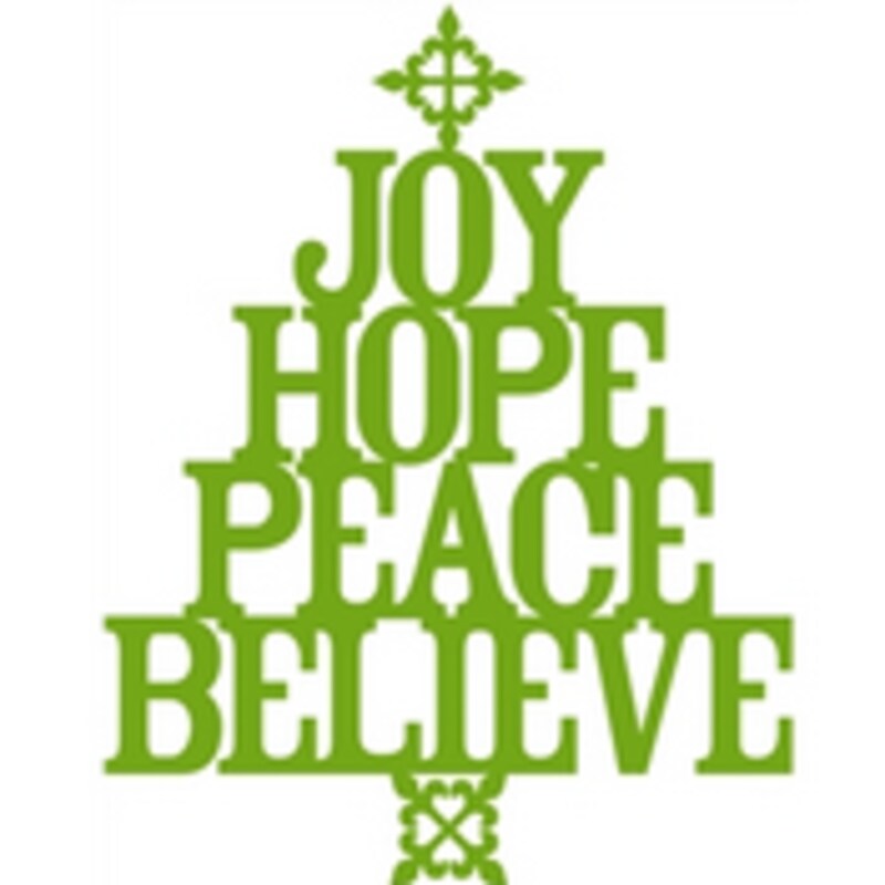 Joy Hope christmas Vinyl Decal Sticker